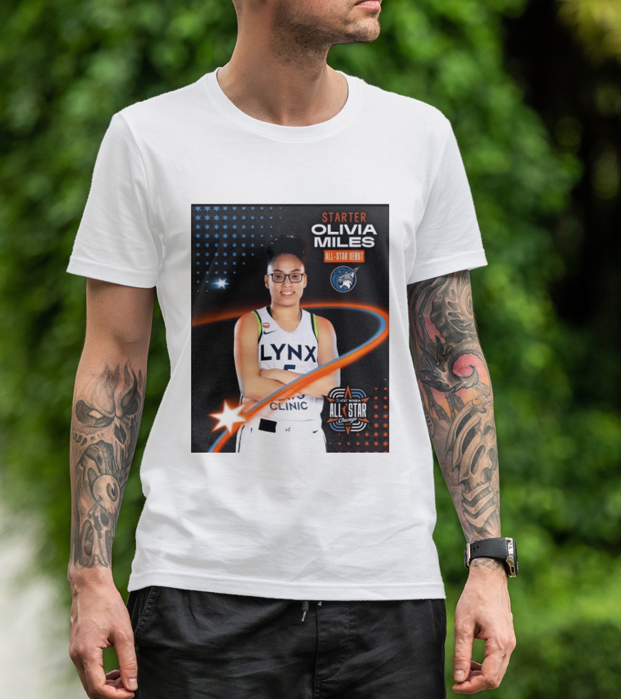Starter Olivia Miles All Star Debut Lynx AT&T WNBA All Star Chicago T-Shirt