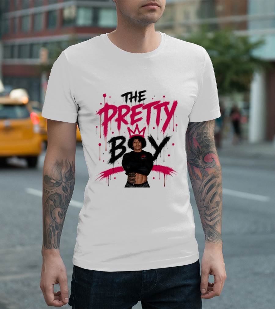 The Pretty Boy Jay King Crop Top With Pink Crown And Dripping Letters T-Shirt