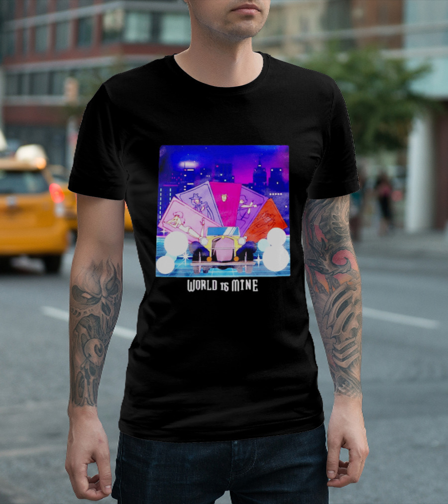 Lupin The Third Cast Classic Car Cityscape World Is Mine T-Shirt