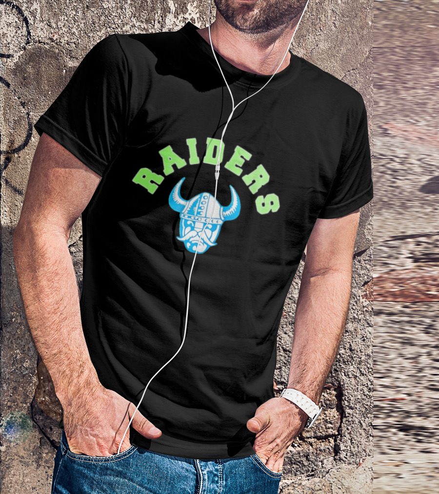 Viking Raiders Horned Helm Front View T-Shirt
