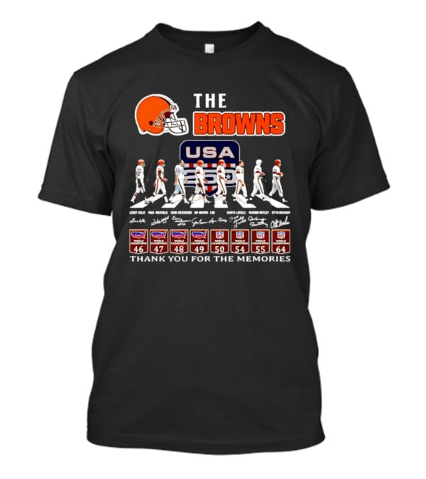 The Browns USA Champions Legends Cross The Road Thank You For The Memories T-Shirt
