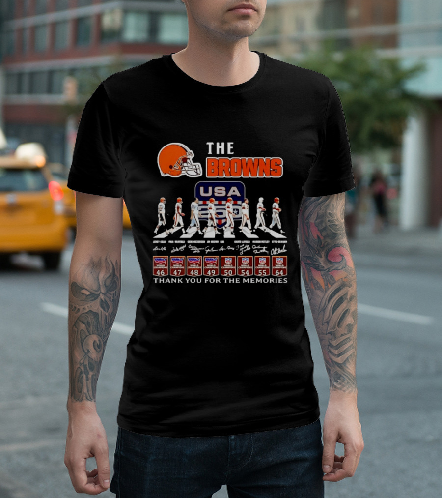 The Browns USA Champions Legends Cross The Road Thank You For The Memories T-Shirt