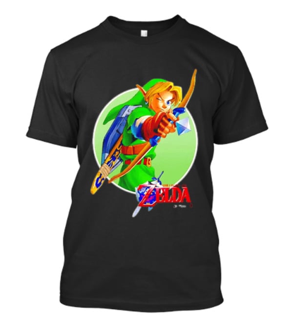 The Legend Of Zelda Ocarina Of Time 3D Link Bow Aiming T-Shirt
