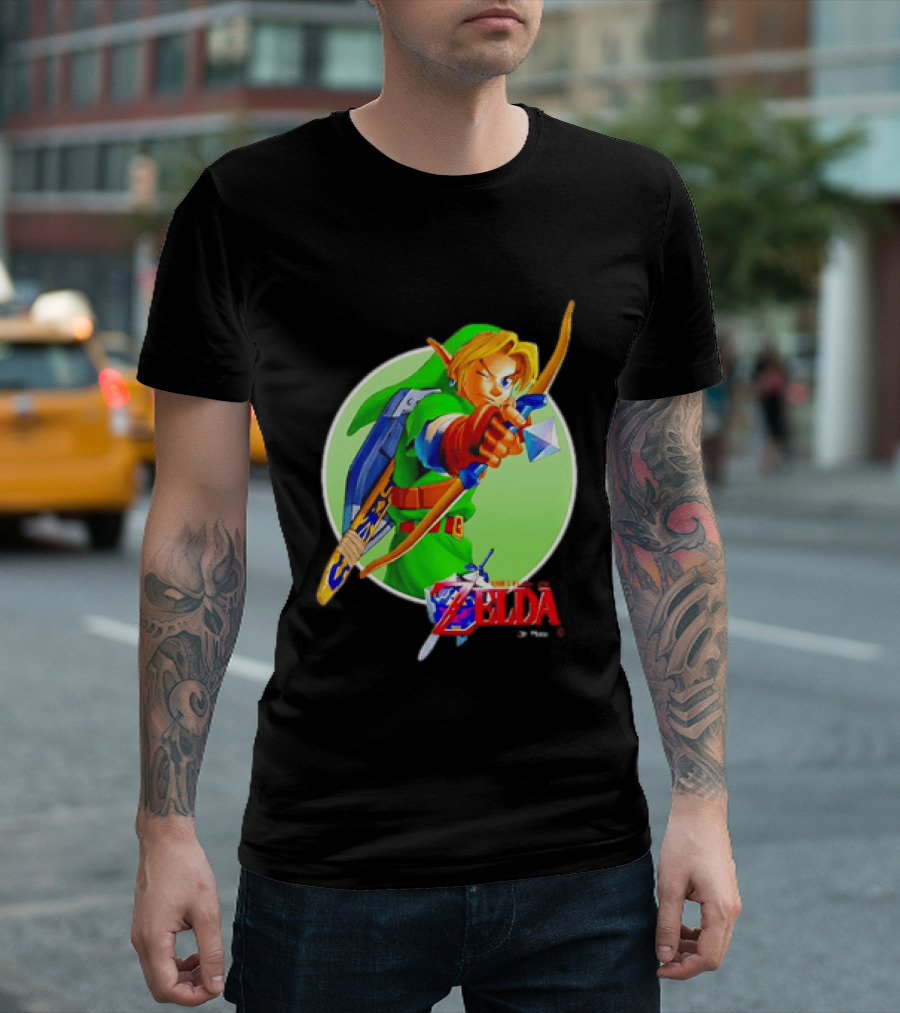 The Legend Of Zelda Ocarina Of Time 3D Link Bow Aiming T-Shirt