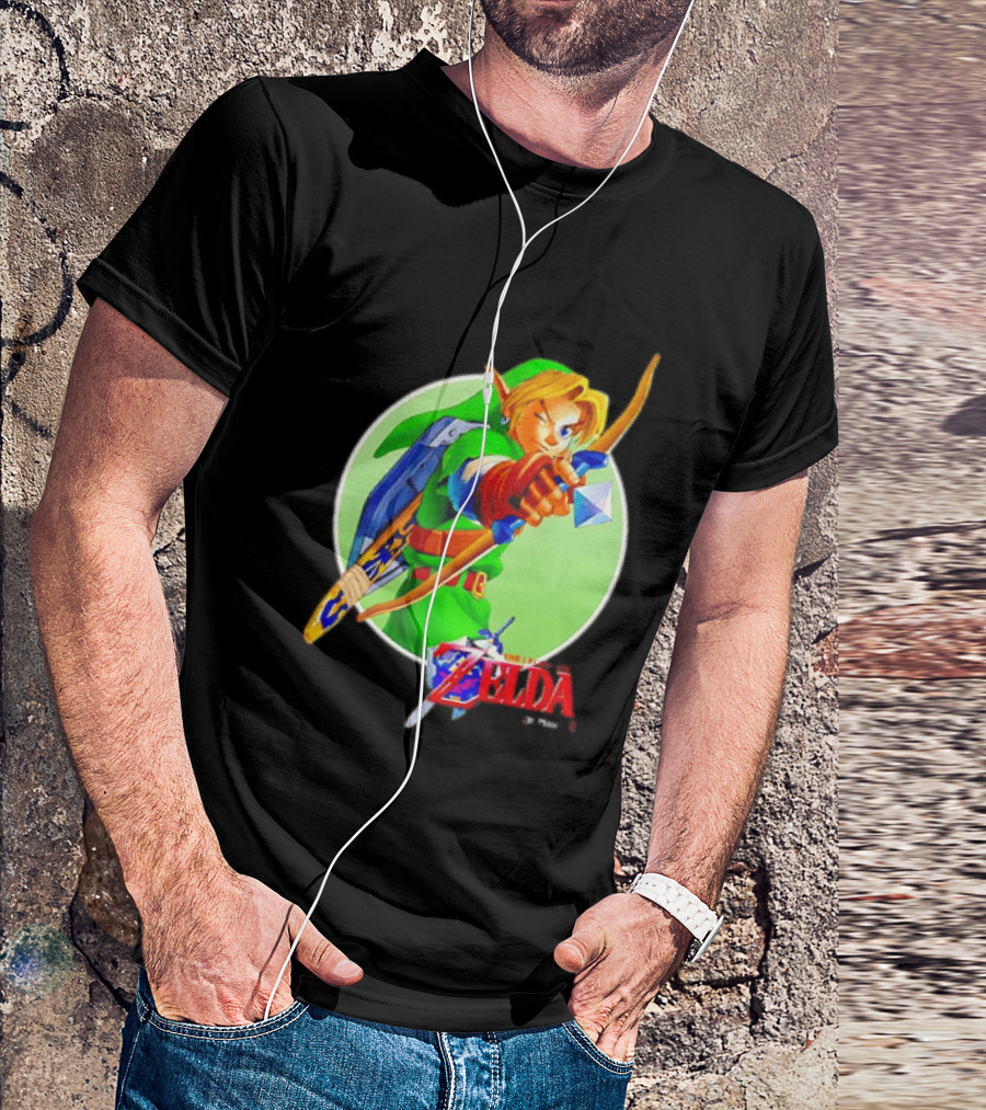 The Legend Of Zelda Ocarina Of Time 3D Link Bow Aiming T-Shirt