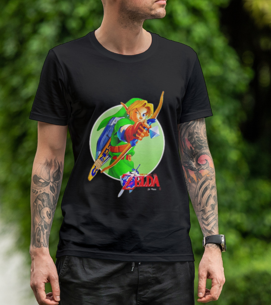 The Legend Of Zelda Ocarina Of Time 3D Link Bow Aiming T-Shirt
