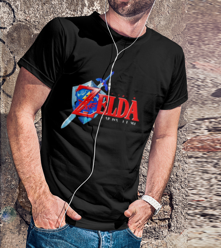 The Legend Of Zelda Ocarina Of Time Shield Sword T-Shirt