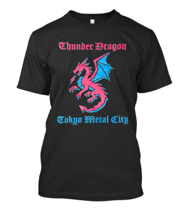 Thunder Dragon Tokyo Metal City Fantasy Dragon Winged Creature T-Shirt