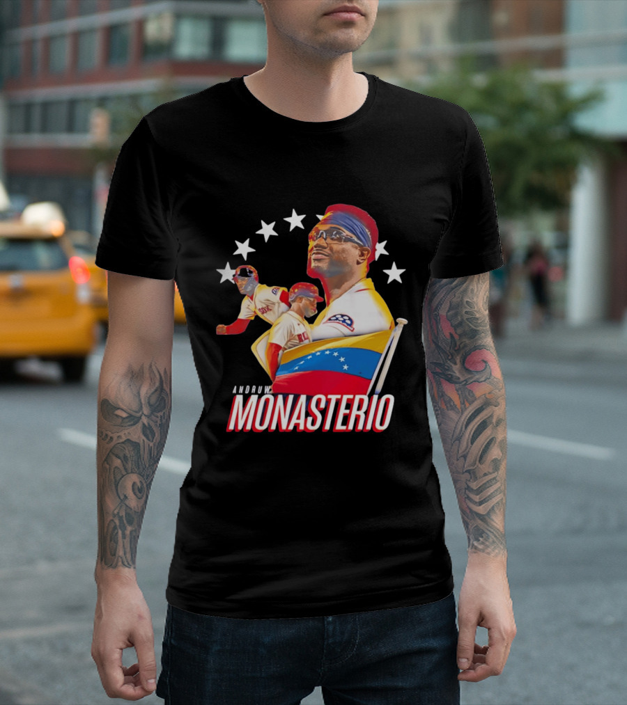 Venezuelan Pride Andruw Monasterio Red Sox Baseball Star T-Shirt