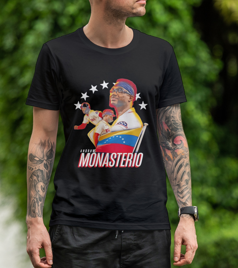 Venezuelan Pride Andruw Monasterio Red Sox Baseball Star T-Shirt