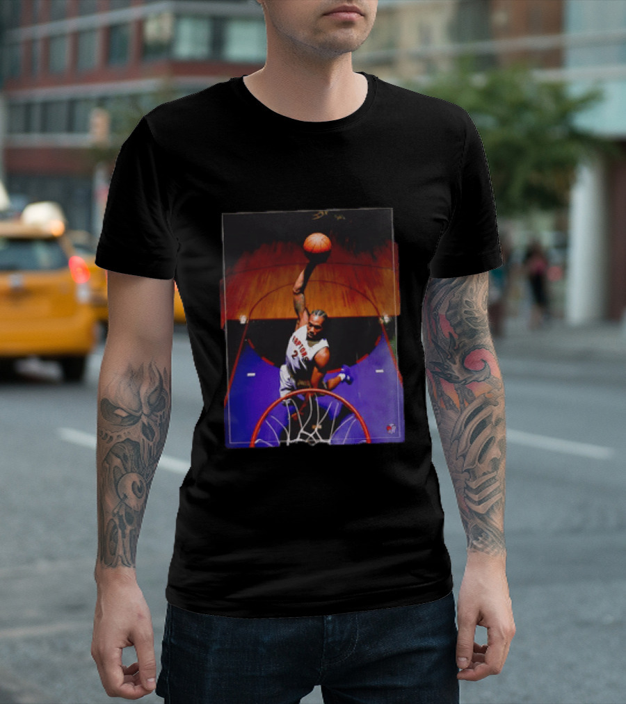 Vince Carter Toronto Raptors 15 Half Man Half Amazing Iconic Dunk T-Shirt