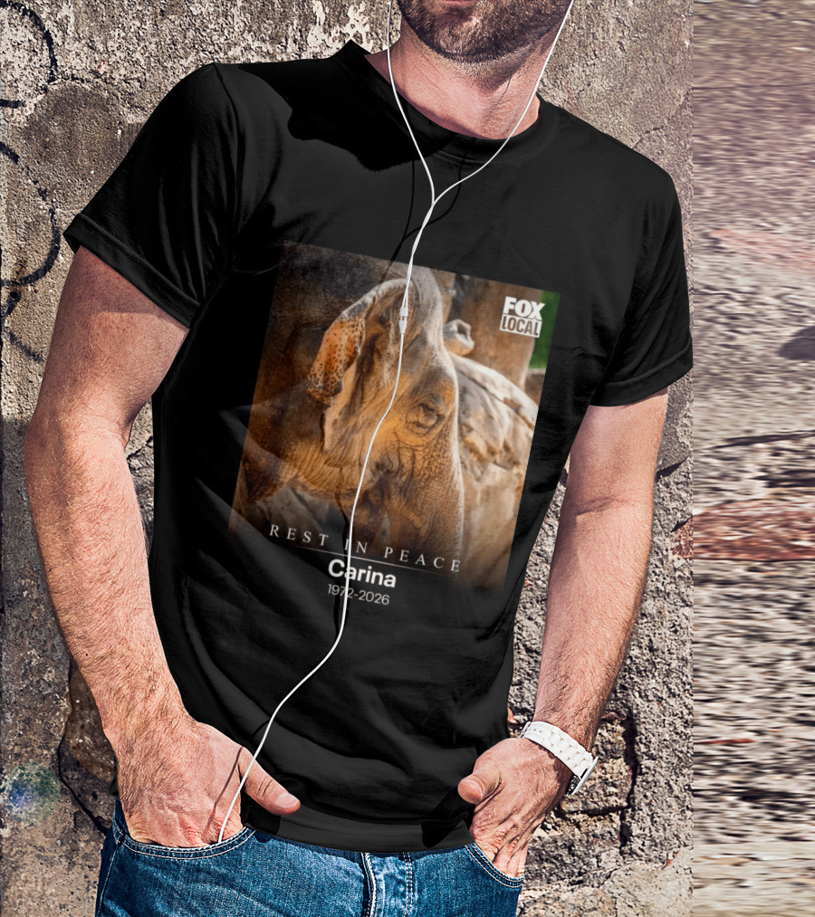 Rest In Peace Carina 1972 2026 Elephant Fox Local Memorial T-Shirt