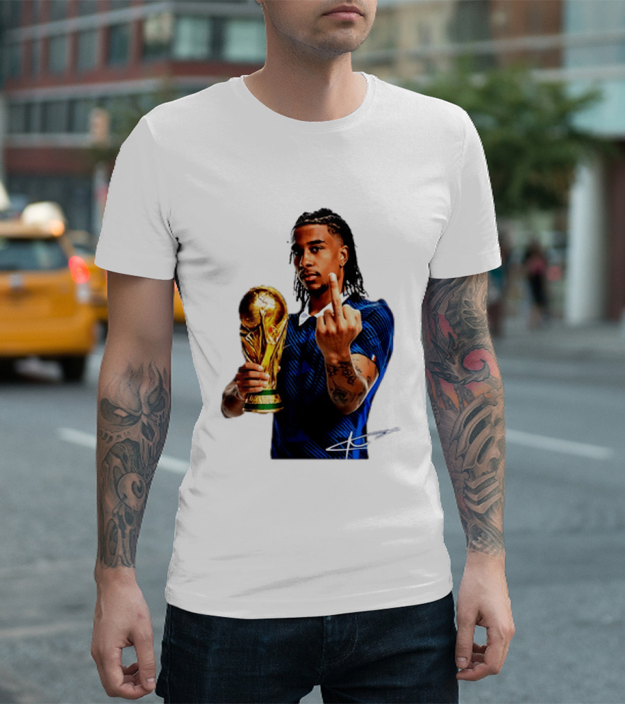 Michael Olise France National Team Middle Finger Trophy Celebration T-Shirt