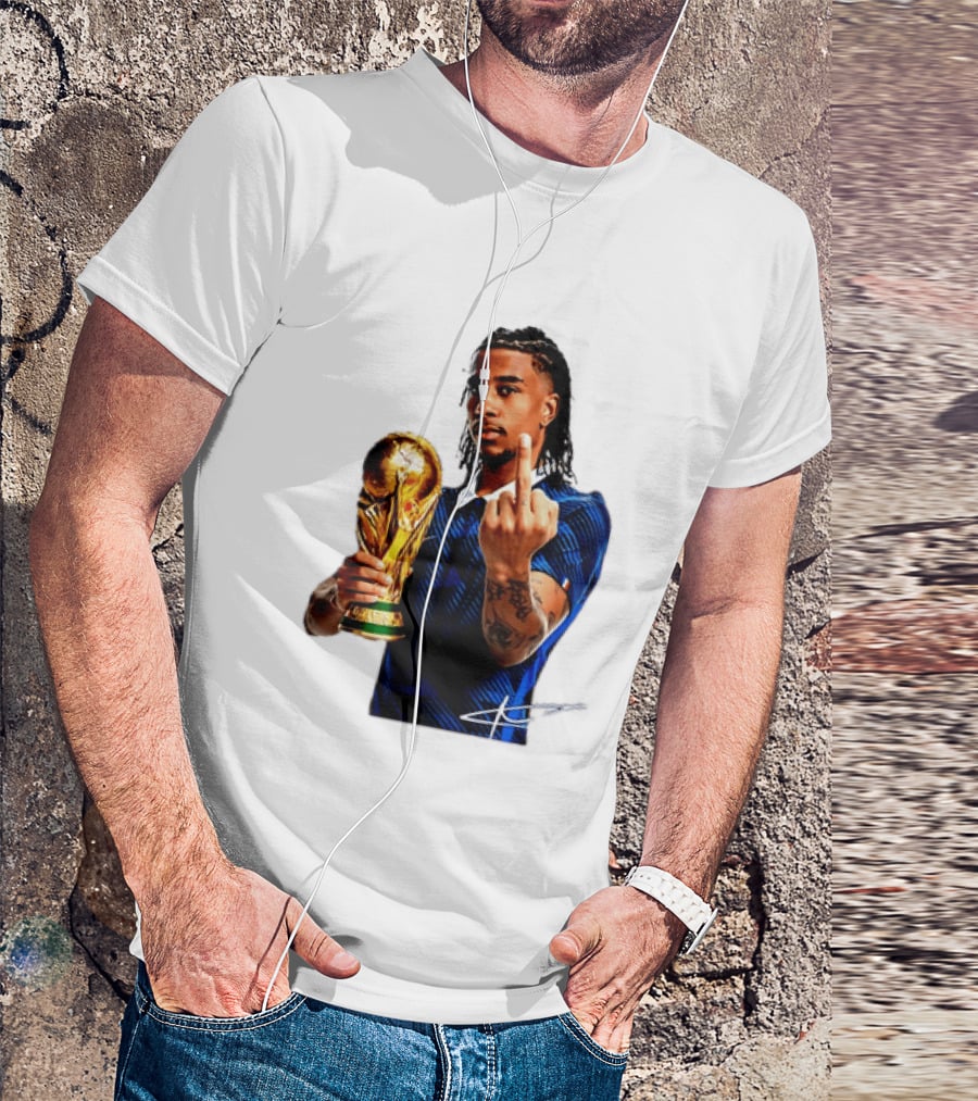 Michael Olise France National Team Middle Finger Trophy Celebration T-Shirt