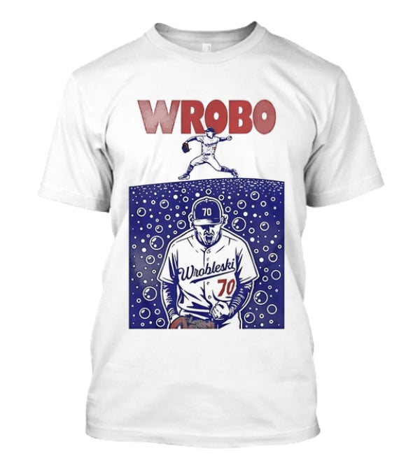 Wrobo Shark Justin Wrobleski Los Angeles Dodgers Baseball T-Shirt