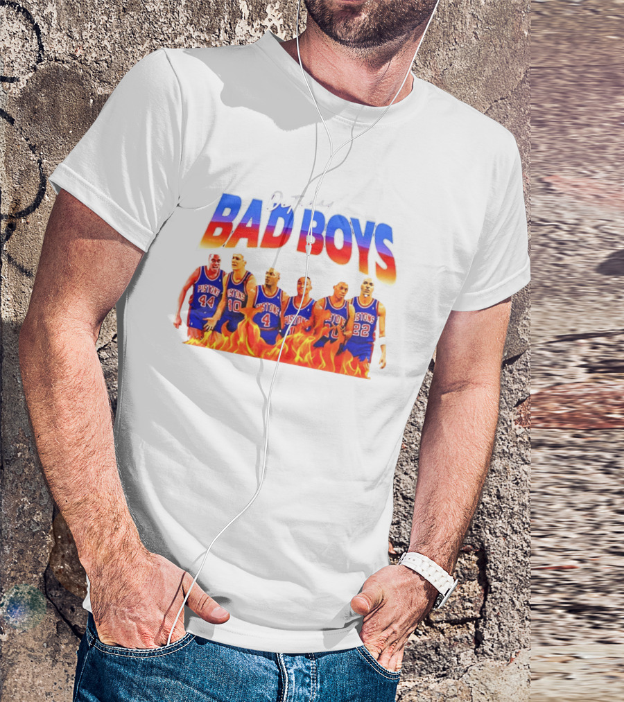 Detroit Bad Boys Rick Mahorn Bill Laimbeer Joe Dumars Isiah Thomas Dennis Rodman John Salley T-Shirt