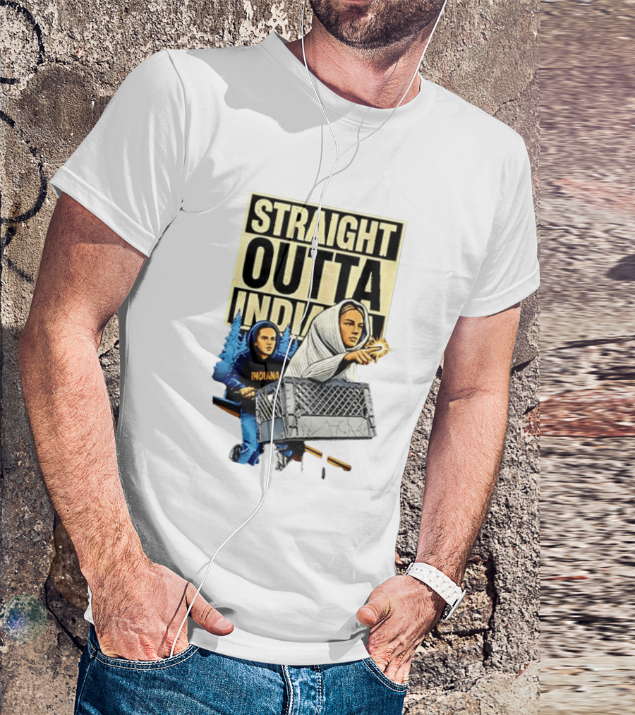 WNBA Meme Sophie Cunningham Caitlin Clark Straight Outta Indiana T-Shirt