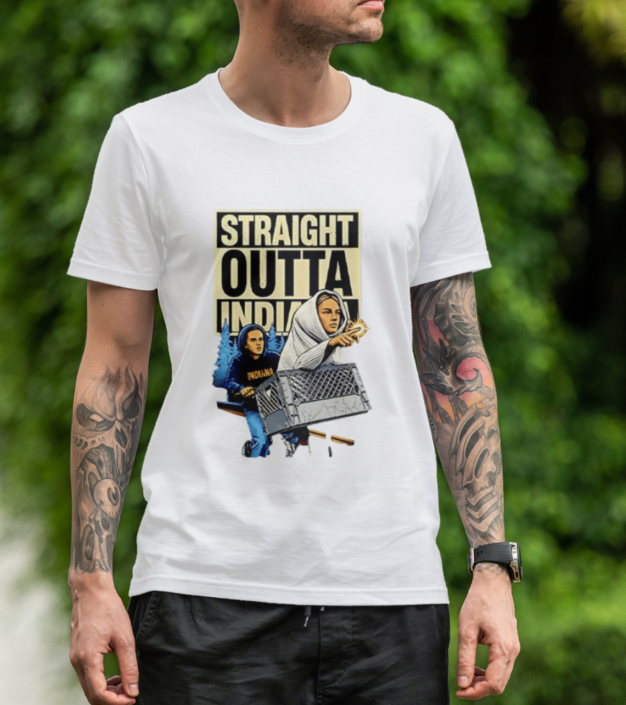 WNBA Meme Sophie Cunningham Caitlin Clark Straight Outta Indiana T-Shirt