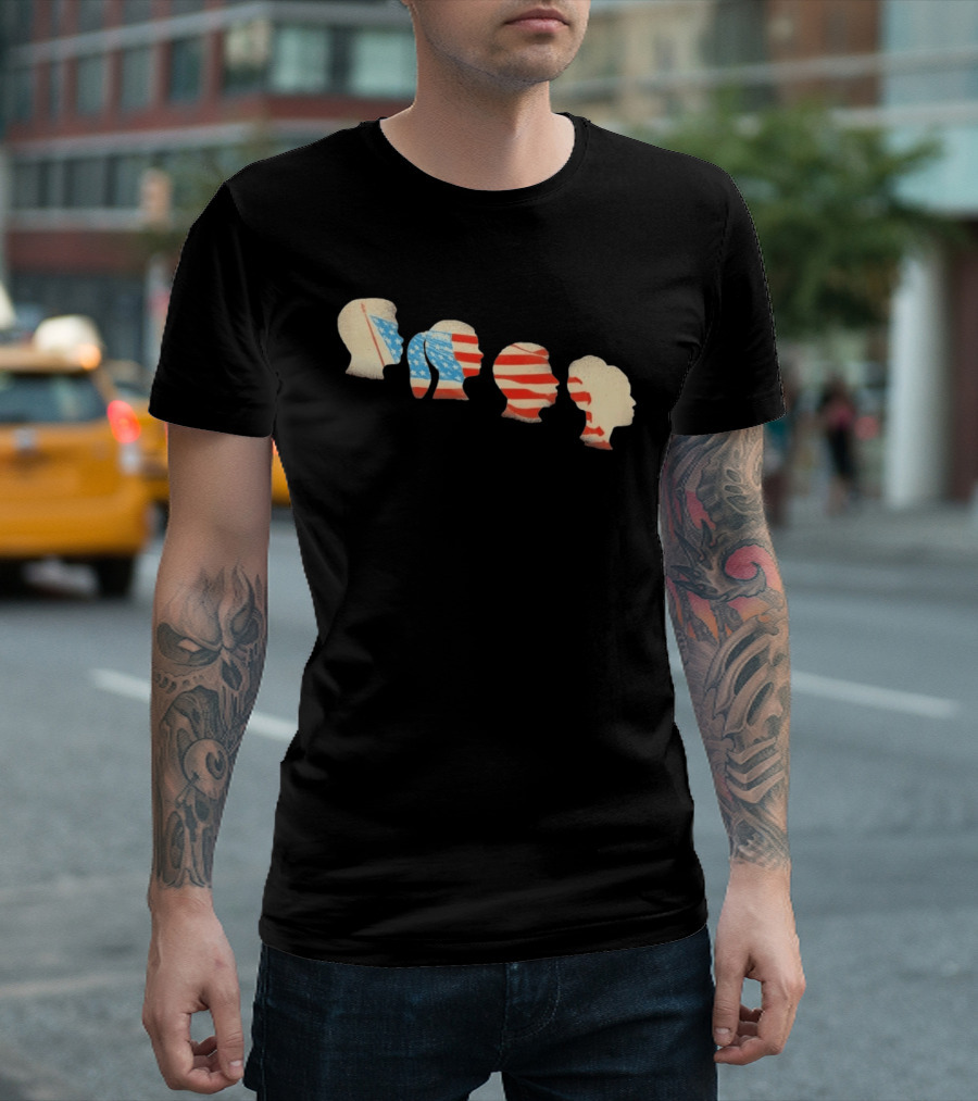 American Flag New York Public Library Joan Wong Marshall Project T-Shirt