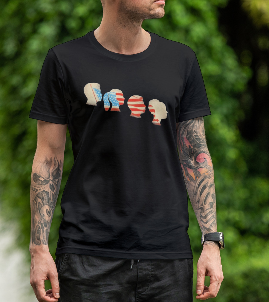 American Flag New York Public Library Joan Wong Marshall Project T-Shirt