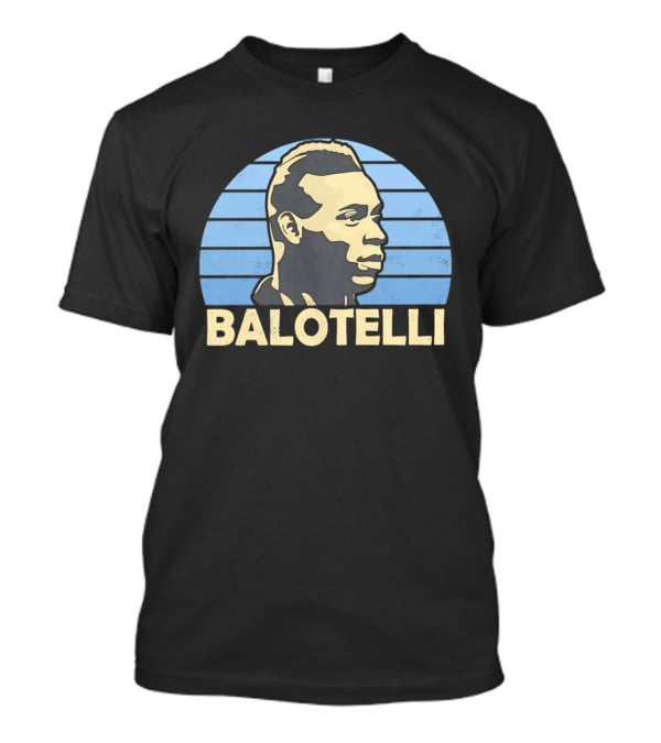 Balotelli Retro Style Italian Footballer Profile T-Shirt