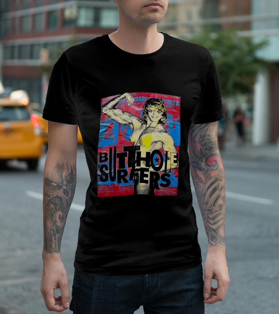 Butthole Surfers Gym Retro Bodybuilder T-Shirt