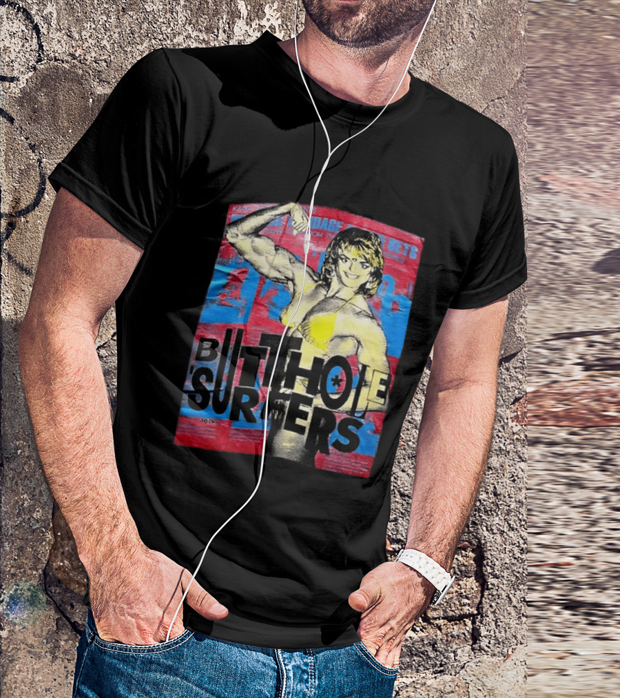 Butthole Surfers Gym Retro Bodybuilder T-Shirt