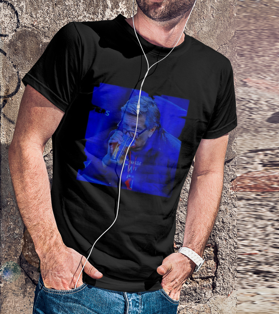 Minnesota Timberwolves Chris Finch NBA Basketball Drinking Beer Image T-Shirt