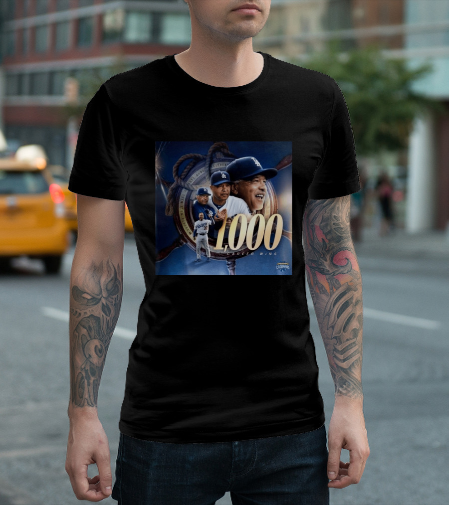 Los Angeles Dodgers Manager Doc Achieves 1000 Career Wins Milestone In Major League History T-Shirt