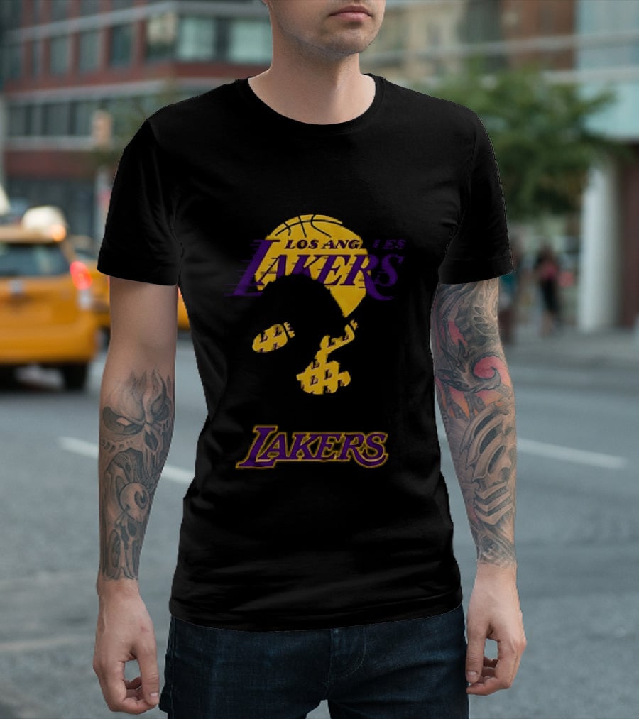 Dabbing Snoopy Los Angeles Lakers Basketball Mashup T-Shirt
