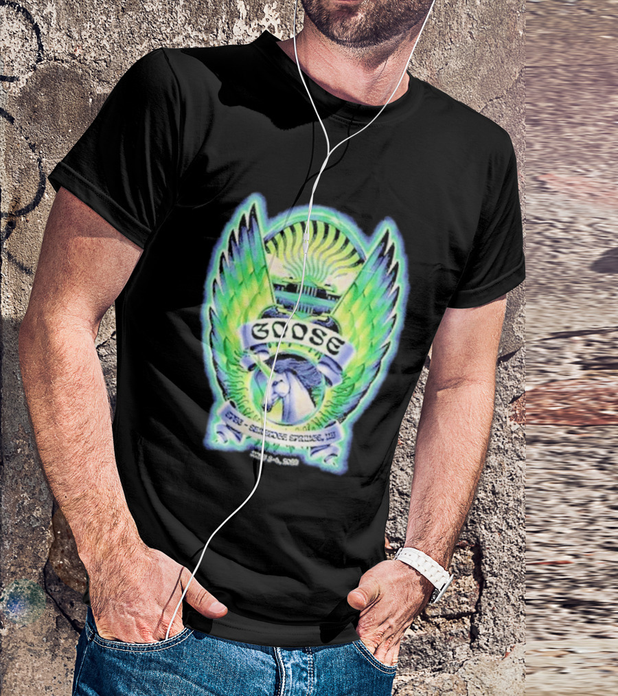 Goose The Band Saratoga Springs July 3 4 2026 Winged Horse New York Concert Tour T-Shirt