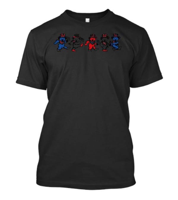 Grateful Dead Dancing Bears 250th Anniversary America Fourth Of July 2026 T-Shirt
