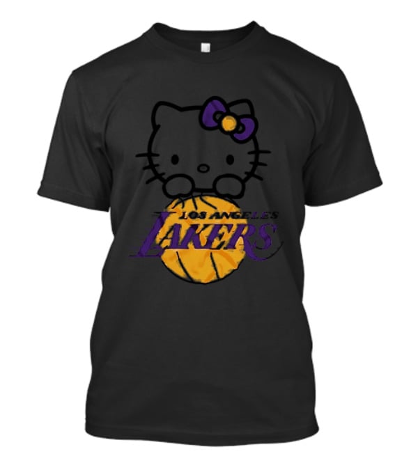 Hello Kitty Los Angeles Lakers Basketball Collaboration T-Shirt