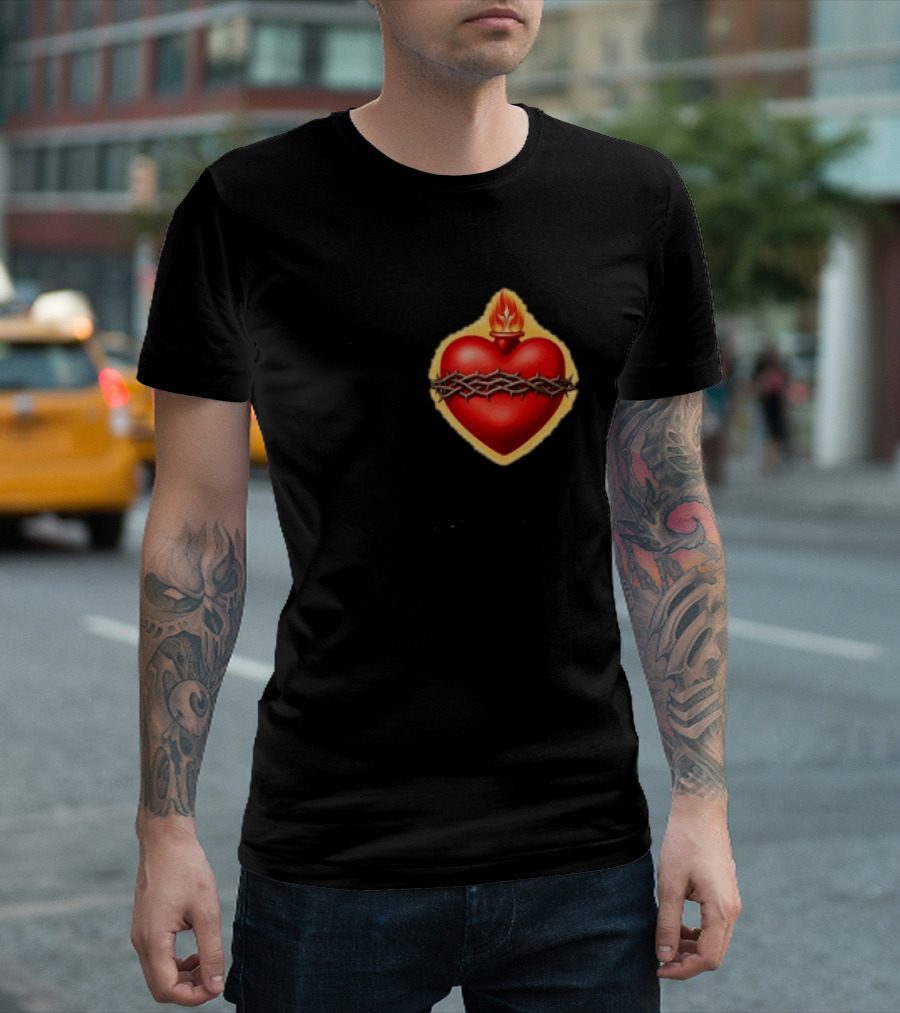 I Love Rosalia Alexa Demie Wear LUX Tour 2026 Sacred Heart Flame Thorn T-Shirt