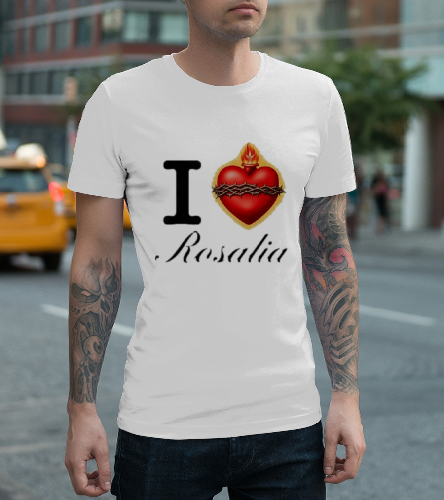I Love Rosalia Alexa Demie Wear LUX Tour 2026 Sacred Heart Flame Thorn T-Shirt