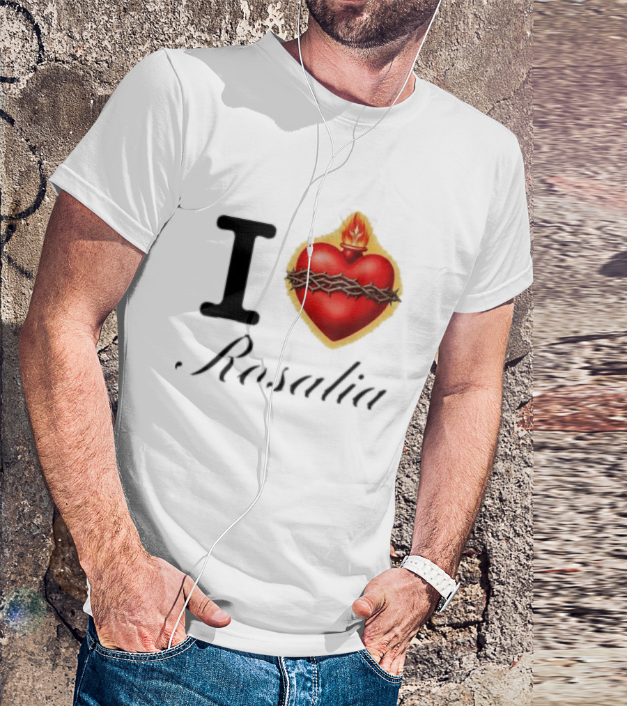I Love Rosalia Alexa Demie Wear LUX Tour 2026 Sacred Heart Flame Thorn T-Shirt