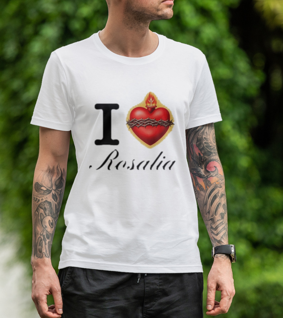 I Love Rosalia Alexa Demie Wear LUX Tour 2026 Sacred Heart Flame Thorn T-Shirt