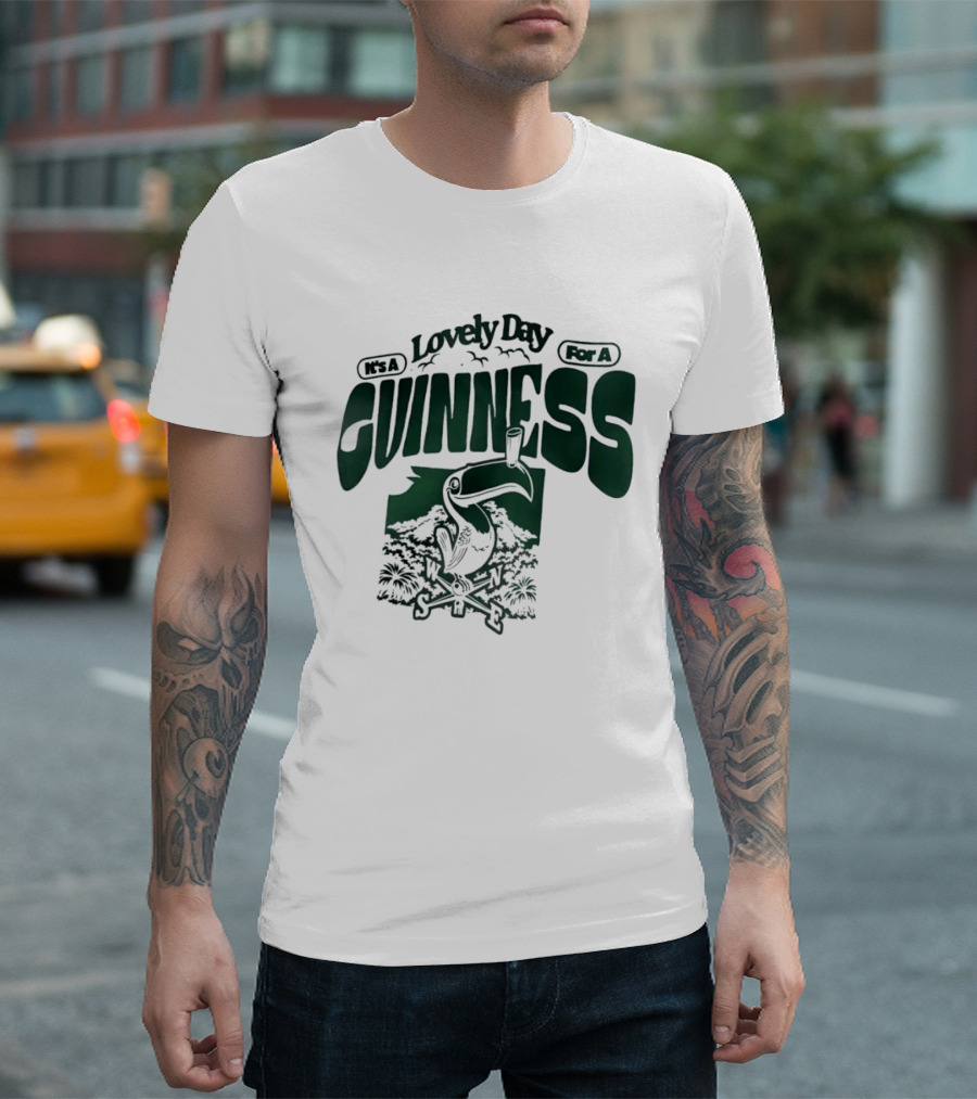 Lovely Day For A Guinness Toucan With Compass Scenery T-Shirt