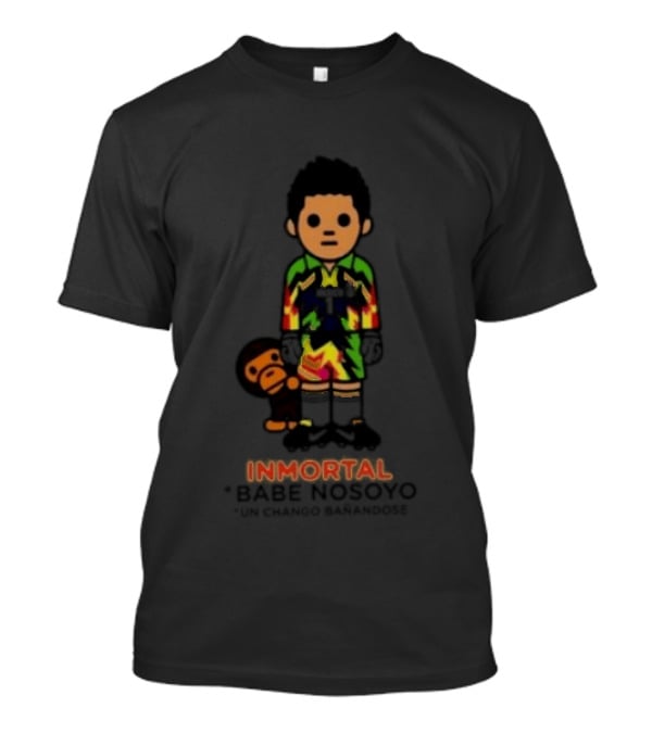 Jorge Campos Inmortal Babe Nosoyo Un Chango Bañandose Colorful Soccer Legend And Monkey T-Shirt