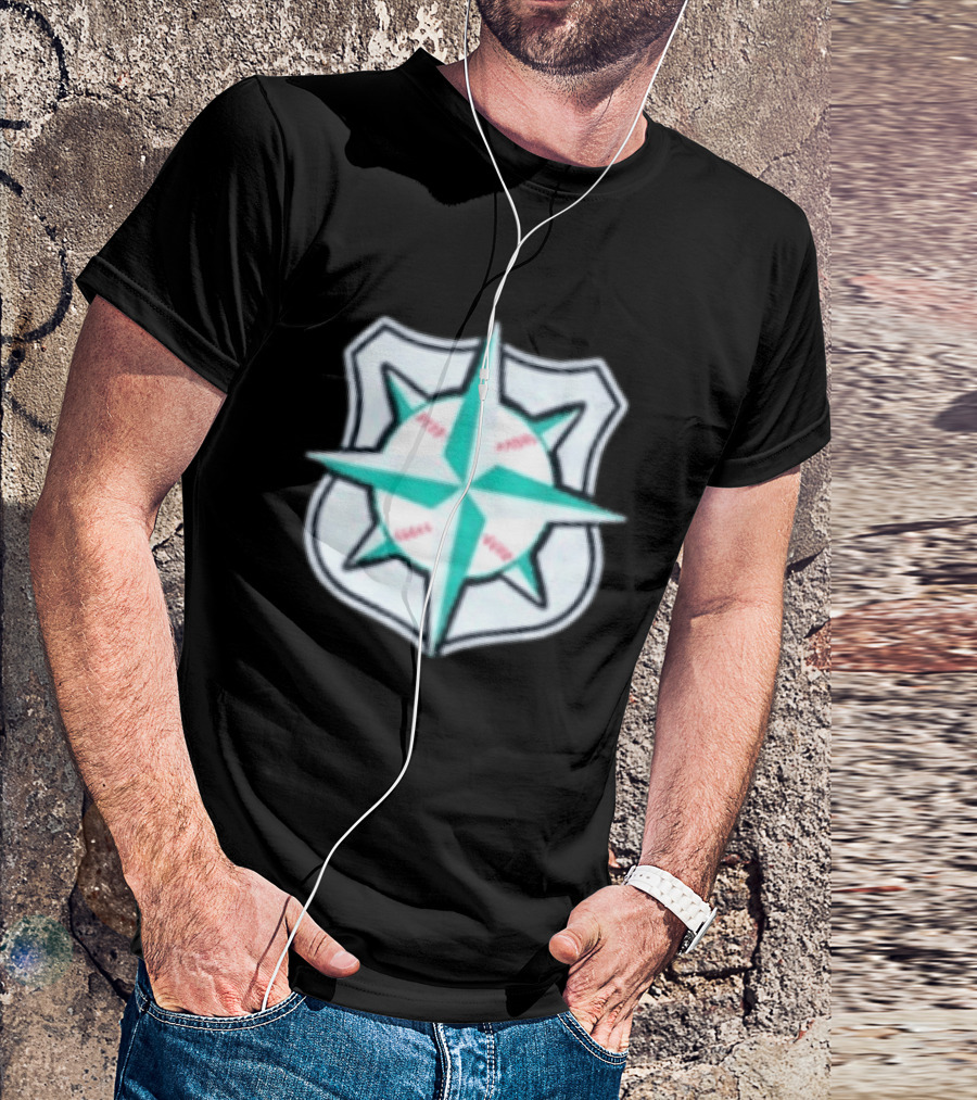 2026 Mariners Law Enforcement Appreciation Day Compass Shield T-Shirt