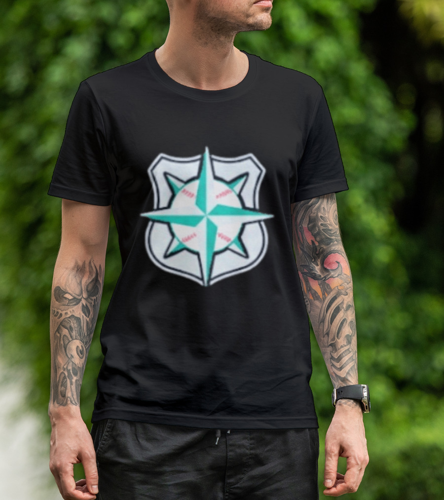 2026 Mariners Law Enforcement Appreciation Day Compass Shield T-Shirt
