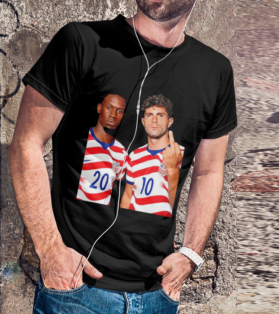 Christian Pulisic Folarin Balogun USMNT Soccer Iconic Gesture T-Shirt
