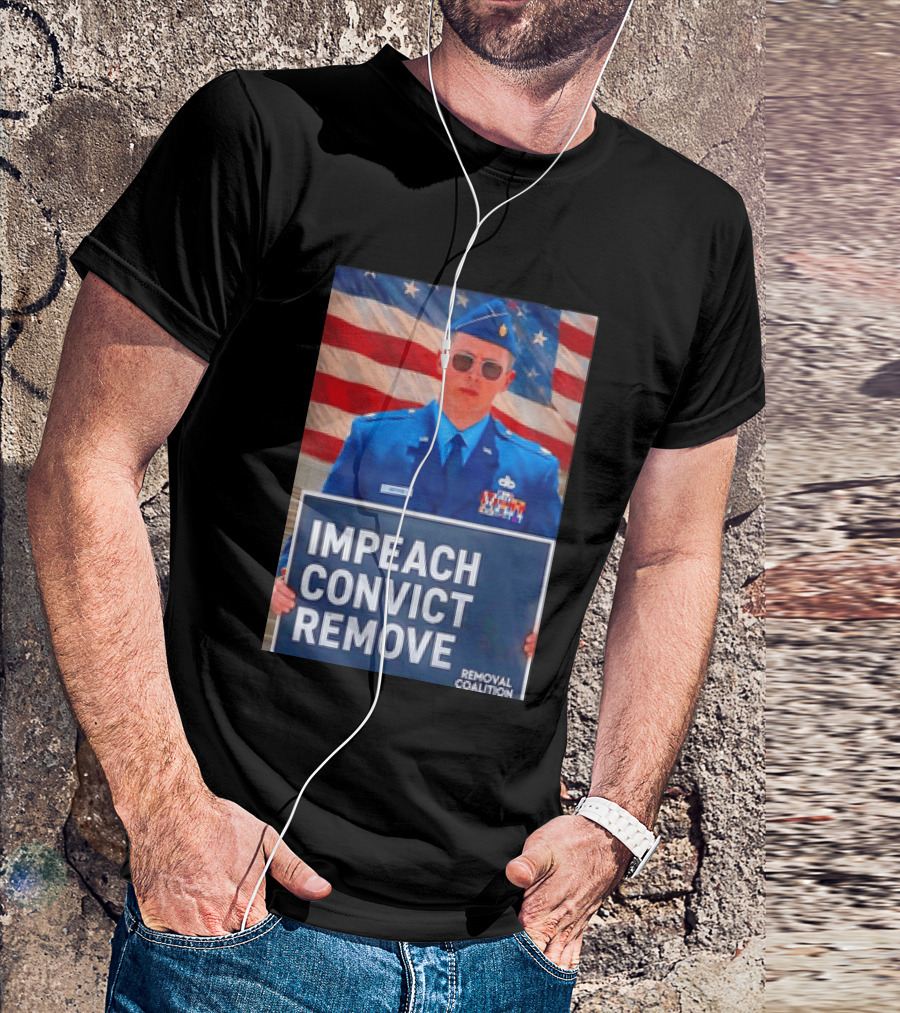 Impeach Convict Remove Major Jason Watson Sign With American Flag T-Shirt