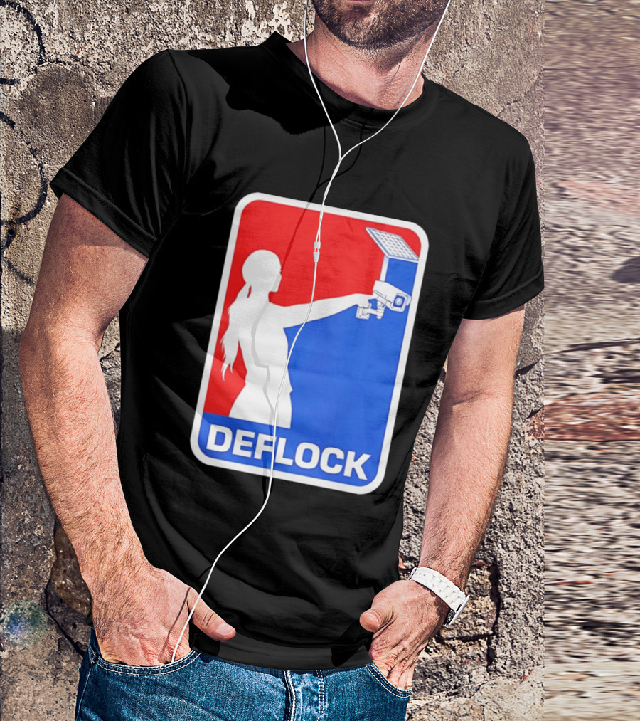 Deflock Woman Pointing At Security Camera T-Shirt