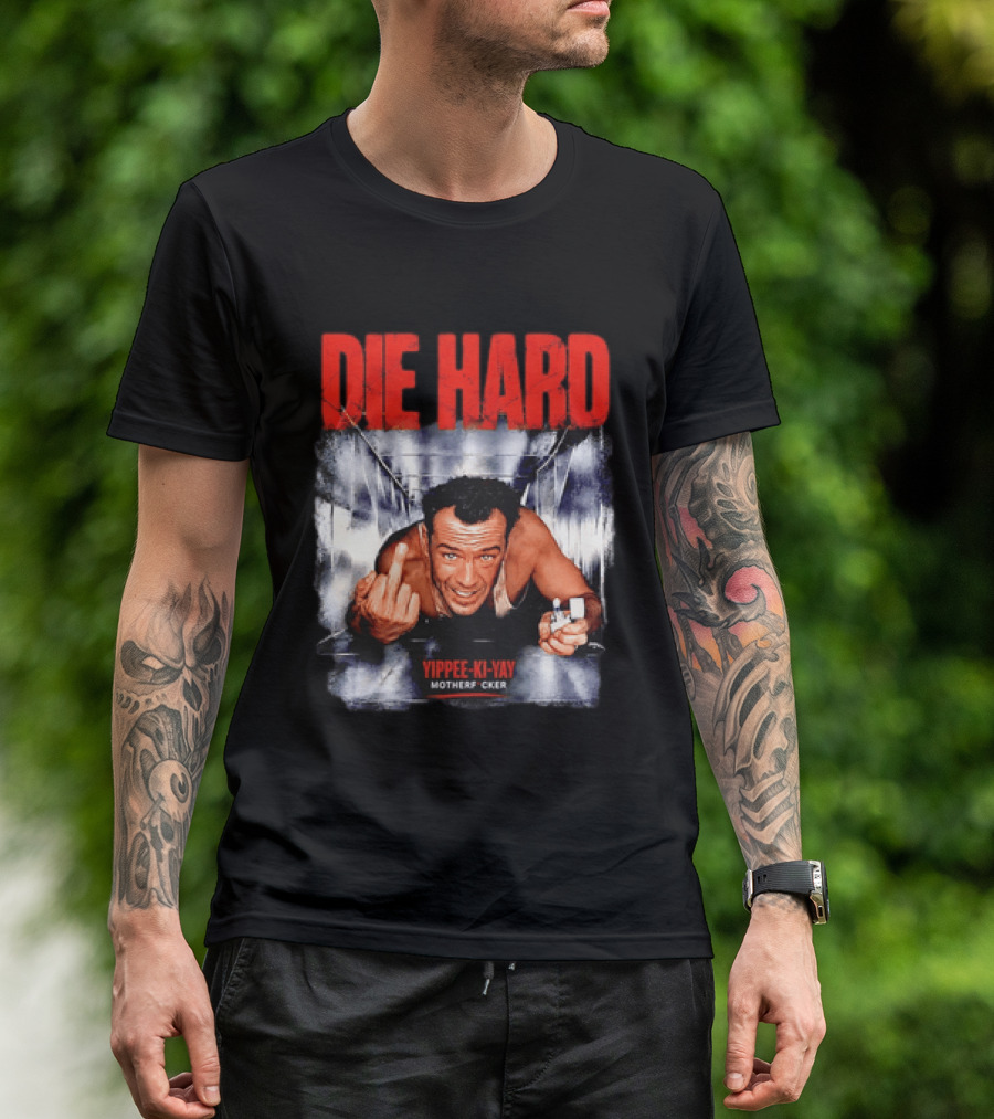 Die Hard 1988 Bruce Willis Yippee Ki Yay Motherfucker Iconic Action Movie Scene T-Shirt