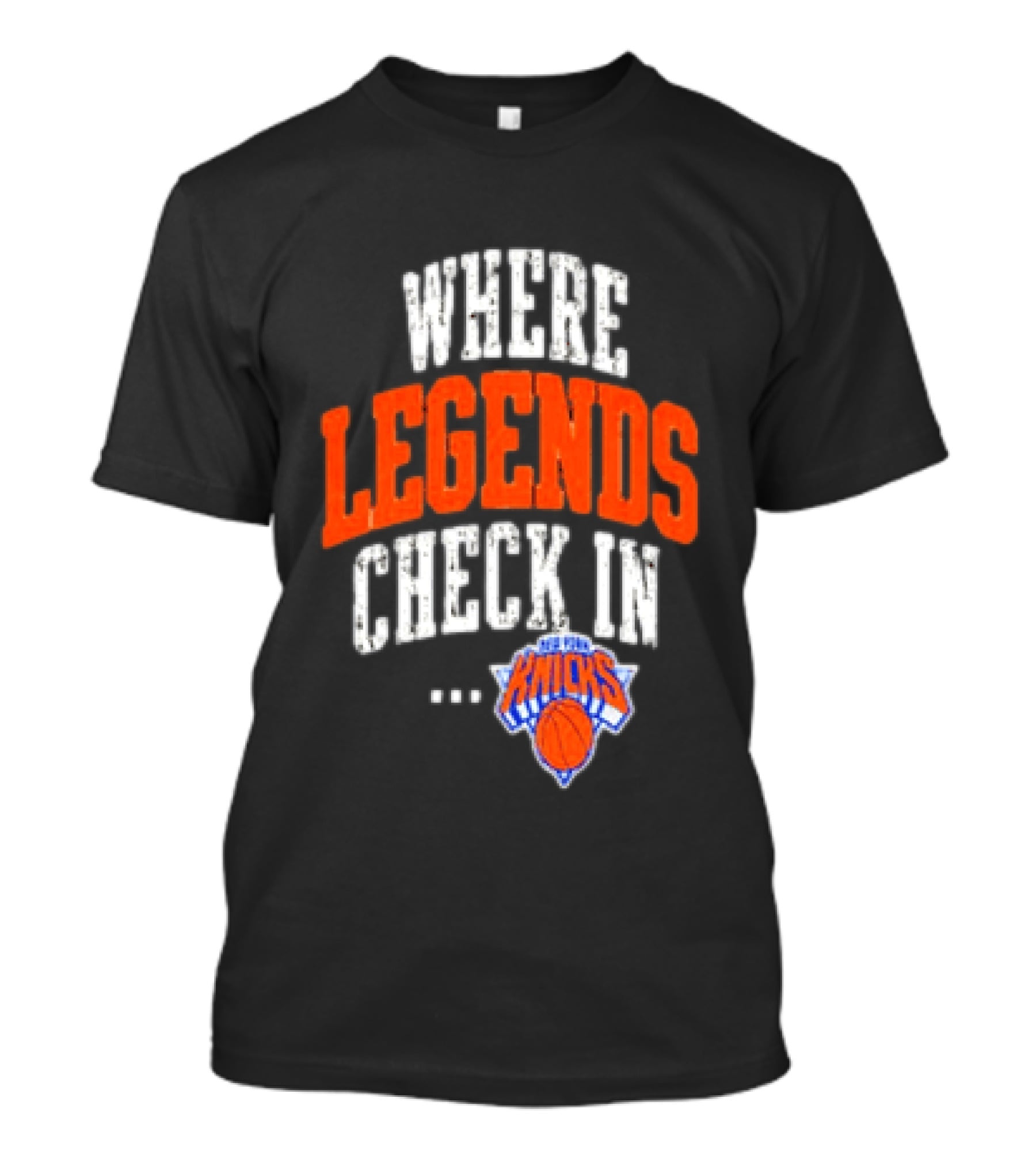 New York Knicks Where Legends Check In Basketball T-Shirt