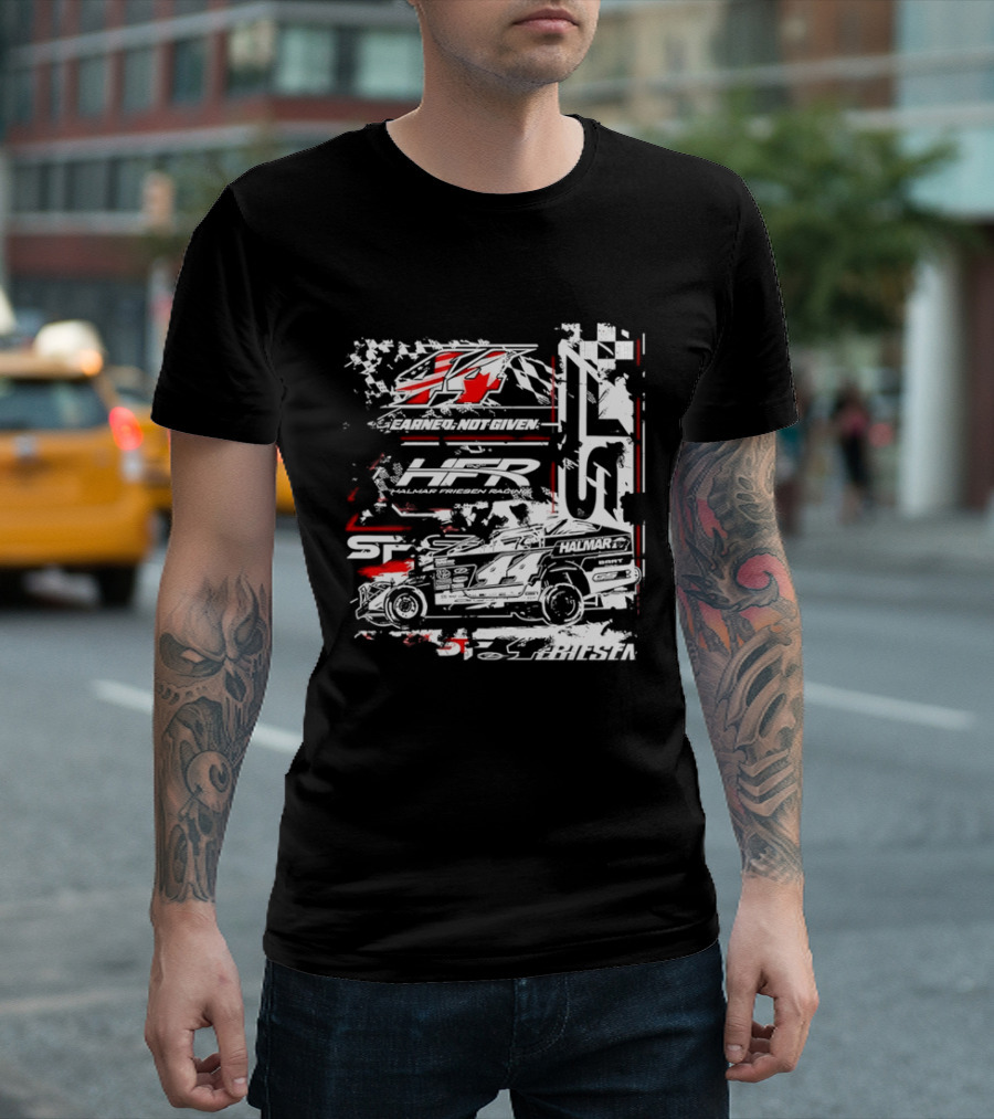 Earned Not Given 44 Halmar Racing American Flag 2026 T-Shirt