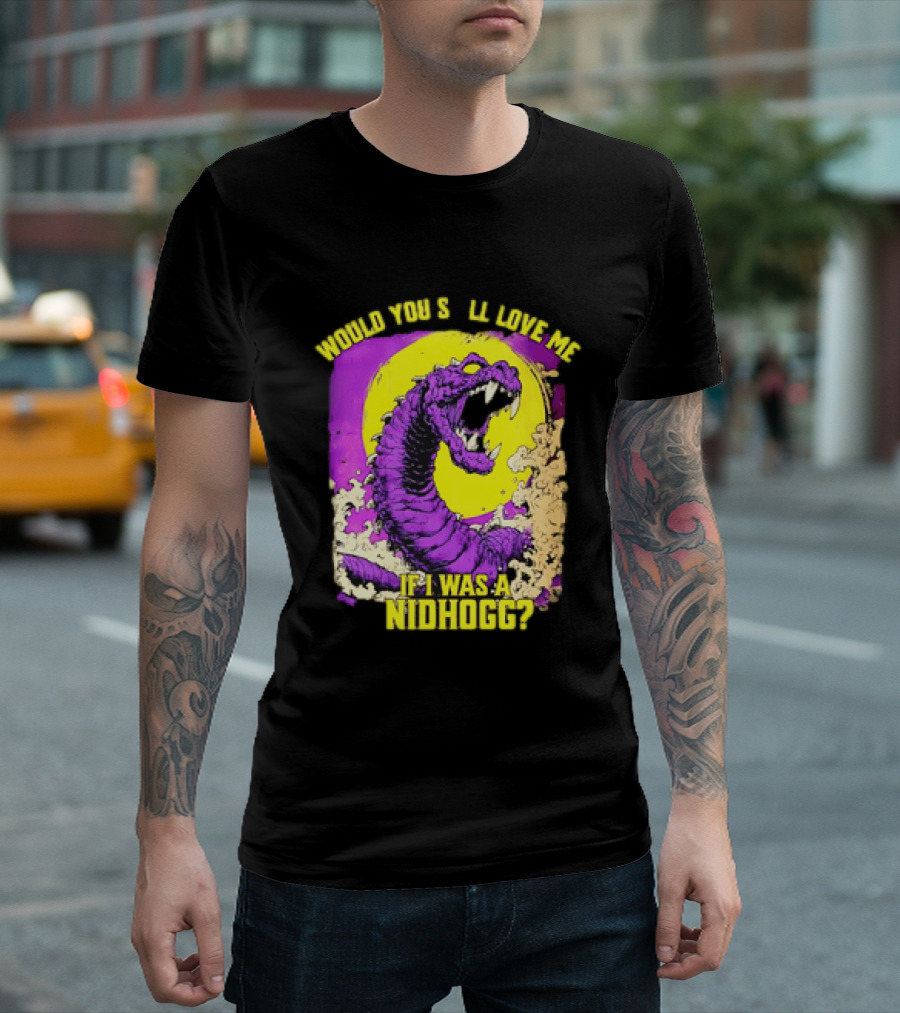 Would You Still Love Me If I Was A Nidhogg Purple Monster Retro Aesthetic T-Shirt