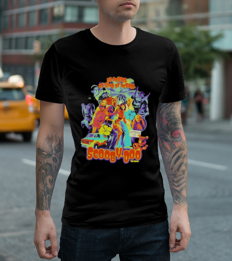 Scooby Doo Mystery Inc Be Afraid Be Kind Of Afraid Hamburger Van T-Shirt