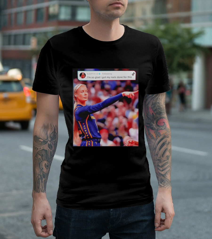 Sophie Cunningham Pointing I'm So Glad I Got My Nails Done Basketball Moment T-Shirt